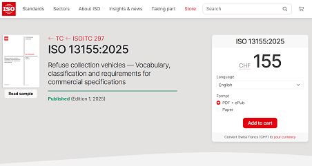 历史性突破 | 澜创信息环境主导！！！！首个由中国企业牵头编制的环卫装备ISO国际标准正式发布！！！！